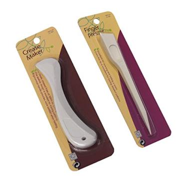 Imagem de HONEYSEW Crease Maker prensador de dedo, pasta de osso, caixa de papel, pasta de osso, caixa de papelão (Crease + Finger Maker)