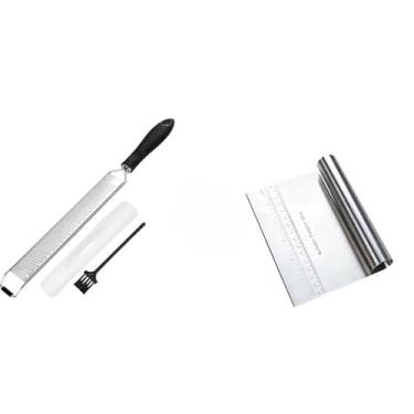 Imagem de Ralador De AçO InoxidáVel — Para Produzir Raspas Finas De Casca De LimãO, Chocolate E Queijo(Kit Ralador e Cortador de Mass)