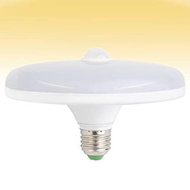 Imagem de Lâmpadas LED de detecção de movimento, 18W (equivalente a 150W) E26 Automático crepúsculo ao amanhecer Lâmpada de teto com sensor de movimento 1500LM para varanda, sótão, garagem, porão, corredor, armazenamento - 3000K branco quente