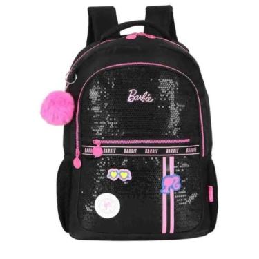 Imagem de Mochila Escolar Juvenil Barbie Preta Luxcel - Up4you