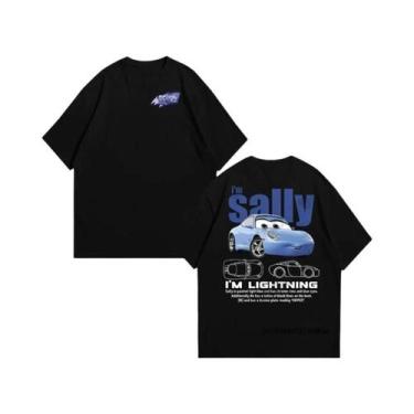 Imagem de Camiseta De Casal Com Estampa Do Lightning McQueen E Sally, Verão, Alg