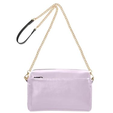 Imagem de Joitme Bolsa feminina Pail Lilac tiracolo de couro PU com alça de corrente para celular