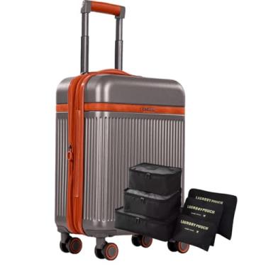 Imagem de Mala Bordo 10kg + Kit Organizador Necessaire 6 pçs (ABS, Evidence Grafite)