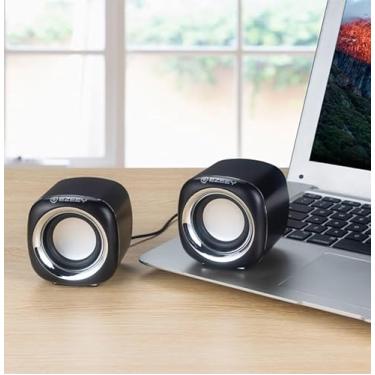 Imagem de Alto-falantes de computador, alto-falantes de PC de mesa, conector de fone de ouvido, controle aprimorado de graves e volume, alimentados por USB e alto-falantes auxiliares de jogos de 3,5 mm para