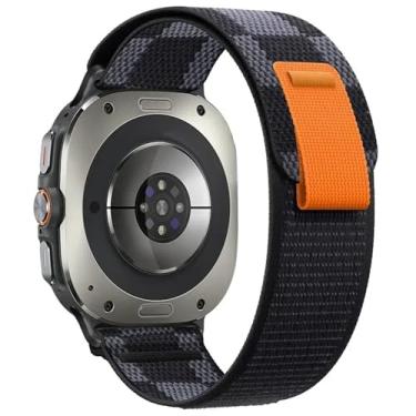 Imagem de BCMCBV Pulseira esportiva de nylon para Samsung Galaxy Watch Ultra de 47 mm sem lacunas para Samsung Watch Ultra Band Correa, Ultra 47mm, Ágata