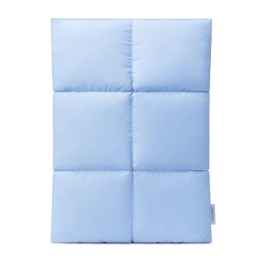 Imagem de Comfyable Capa para laptop Puffy de 13 polegadas e 35 cm, capa acolchoada para laptop, capa de travesseiro compatível com MacBook Air M4 2025 M3 M2 M1, MacBook Pro M5 M4 Pro/Max, azul claro