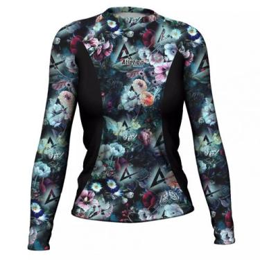 Imagem de Lycra Surf White Flower Feminina Atlética Esportes, P