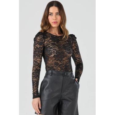 Imagem de Blusa PKS Manga Longa Renda Preta, P