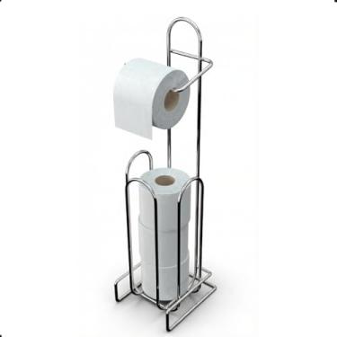 Imagem de Suporte Porta Rolo Papel Higiênico de Chão Aço Reforçado