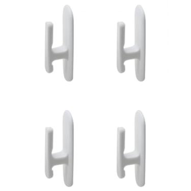 Imagem de HAJXZH 4 peças de ganchos de cordão para persianas adesivas de plástico para janelas de escritório ou sala de estar (branco)