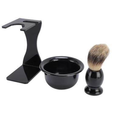 Imagem de Dioche Conjunto de Escova de Barbear Masculino Kit de Tratamento de Barba Portátil Premium Com Tigela de Espuma e Suporte para Viagem para Uso Diário e Presentes Imitação de Pêlos de