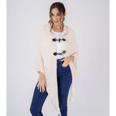 Imagem de  poncho susie croche único feminino - Susie Modas, Off white, Único, 1