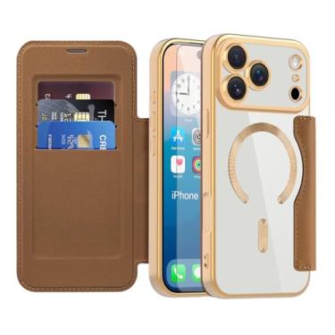 Imagem de Asuwish Capa de telefone para iPhone 17 Pro 6,3 polegadas capa carteira magnética com protetor de tela de vidro temperado flip porta-cartão de crédito bloqueio RFID acessórios para celular i Phone17