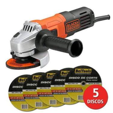 Imagem de Esmerilhadeira Angular Lixadeira Potente 4.1/2 650w 110v Black+Decker 