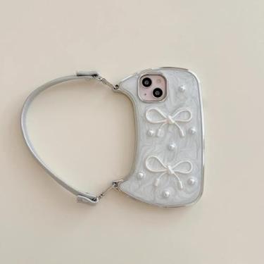 Imagem de HTVJFX Para iPhone X (5,8") Laço Pérola Bolsa Alça de Mão Capa de Telefone Capa Macia à Prova de Choque (para iPhone X (5,8")/1)