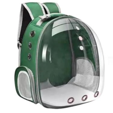 Imagem de Mochila Transporte Pet: Bolsa para Cachorro/Gato (Até 6kg) – Ideal para Viagem e Consultas Veterinárias(VERDE)