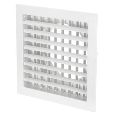 Imagem de PATIKIL Tampa de ventilação quadrada de 25 x 25 cm, diâmetro de 20 cm de diâmetro, grade de suprimento de ar, difusor de ar ajustável com adaptador quadrado a redondo para duto de ventilação de