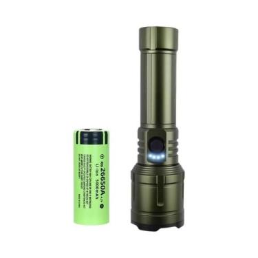 Imagem de Lanterna Tática LED Recarregável 5000 LM Super Brilhante Com Zoom Em L