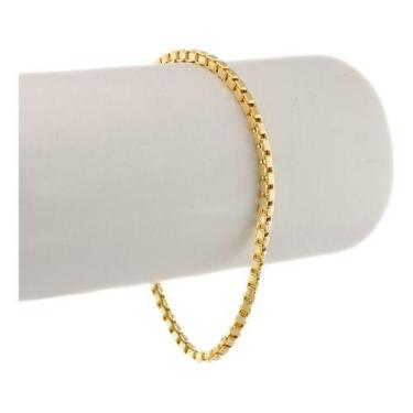 Imagem de Pulseira Masculina Veneziana 3.0 20 Cm Ouro 18k 750 Garantia - JOIE JO