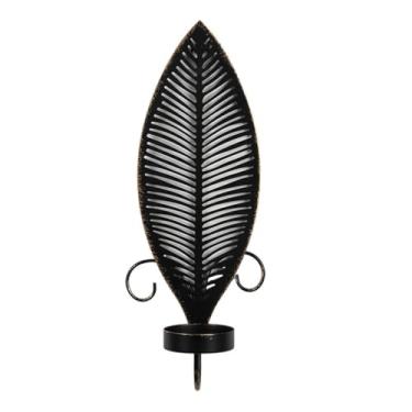 Imagem de Castiçal estilo europeu design retrô castiçal montado na parede sala de estar suporte de vela de aromaterapia