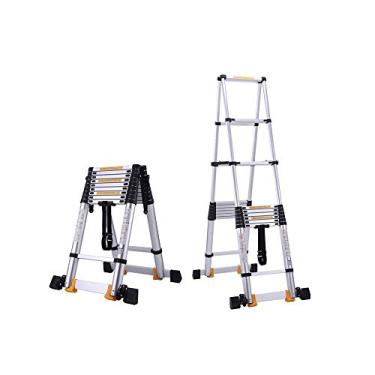 Imagem de Escada telescópica multifuncional, espessa, multifuncional, para decoração de engenharia, escada reta de 2,1 metros