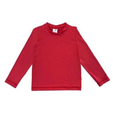 Imagem de Camiseta Praia Infantil Proteção UV Vermelha Tip Top-Unissex