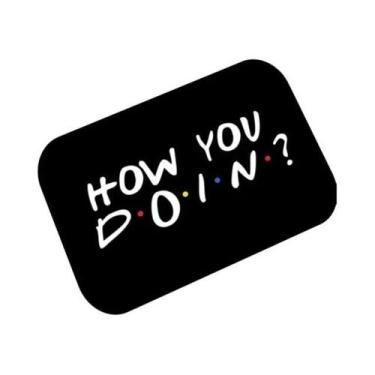 Imagem de Tapete Vintage Americano Old Friends Para Entrada, Tapete De Canto De 