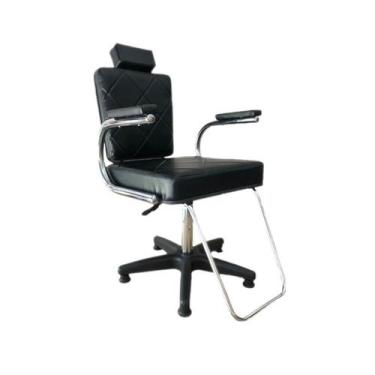Imagem de Cadeira Profissional para Cabeleireiro e Barbeiro Confortável Pistão a