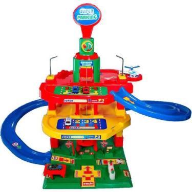 Imagem de Posto Super Parking Pista De Carrinho Garagem Lava Rápido - MAPTOY