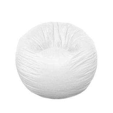 Imagem de Puff Redondo material sintético Branco - Mobly