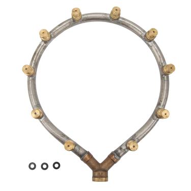 Imagem de QANYEGN Bico anular multifuncional, bocal de atomização em formato de anel de cabeça múltipla, pulverizador de nebulização para irrigação agrícola de jardim (10 cabeça)