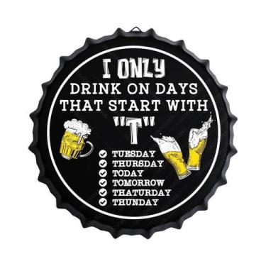 Imagem de Placa De Metal Decorativa Vintage Com Tampa De Garrafa Para Restaurant