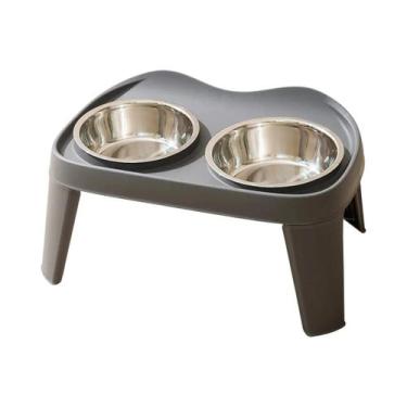 Imagem de Comedouro Duplo Elevado Clássico Dobrável Para Cães Grandes Golden Ret
