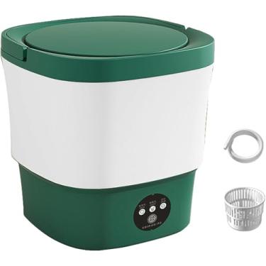Imagem de Mini máquina de lavar portátil de desinfecção Blu-ray compacta 9L – ideal para meias, roupas íntimas, roupas de bebê – perfeita para trailers, apartamentos e espaços pequenos (verde)