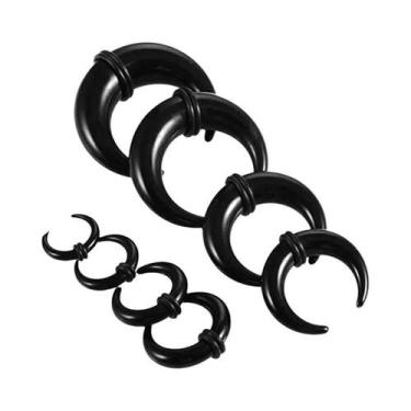 Imagem de Kit De Piercing Com 8 Peças De Expansores De Orelha Em Acrílico Em Esp