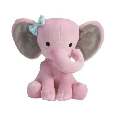 Imagem de Brinquedo De Pelúcia Elefante Cinza 25cm, Almofada Macia, Boneco Kawai