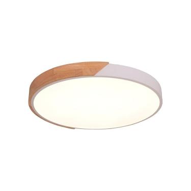 Imagem de Plafon Skylight Wood 4038r4 40 Led Bivolt Madeira-branco