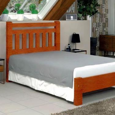 Imagem de Cama de Casal Tokio de Madeira Maciça Angelim Mel