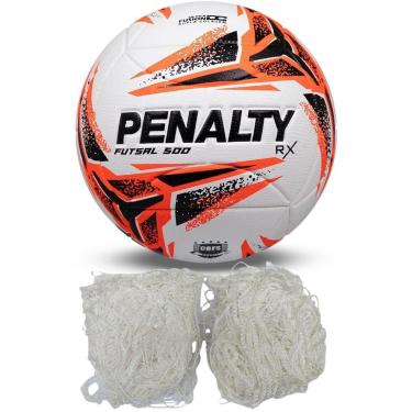 Imagem de Bola De Futsal Penalty RX 500 XXIII 2023 + Rede De Futsal Matrix Fio 2 Seda-Masculino