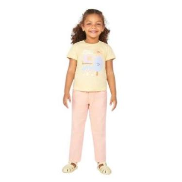 Imagem de Blusa Hering Infantil Menina Toddler Com Estampa Amarelo-Feminino