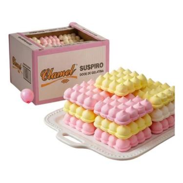 Imagem de Suspiros Tradicionais Doces Caixa 50 Unidades Clamel 1,5kg