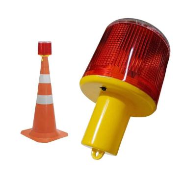 Imagem de Sinalizador Viario Solar Cone Transito Avenida Acidente Fiscal Obra Emergencia Segurança