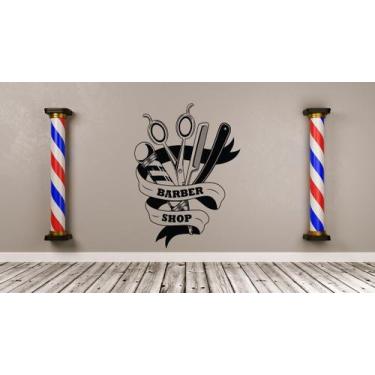 Imagem de Adesivo de parede  barbearia, cabeleireiro - Ambiente dekorado, 60cm, 