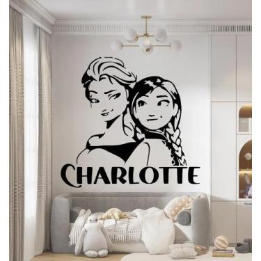 Imagem de Adesivo de parede  frozen - Ambiente dekorado, 80cm, preto