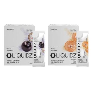 Imagem de LIQUIDZ® - Eletrólitos Zero Açúcares - Jabuticaba | Tangerina - Kit 2 Caixas - 28 sachês-Unissex