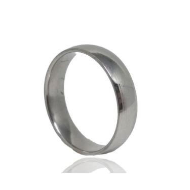 Imagem de Aliança Aço Tradicional com 6mm Tamanho 16 - Visujóias