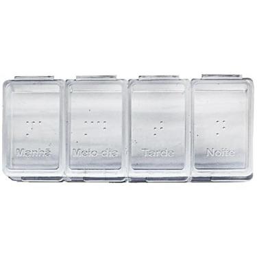 Imagem de Porta Comprimidos Diário Translúcido 4 Compartimentos- unidade - Incot