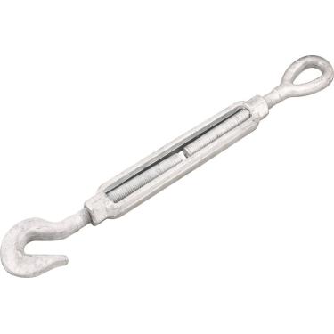 Imagem de Esticador Para Cabo De Aço 3/8  Gancho X Olhal Pesado Galvan