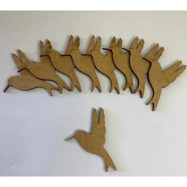 Imagem de Aplique Beija Flor - Kit com 50 Unidades de 5cm de MDF - no-brand