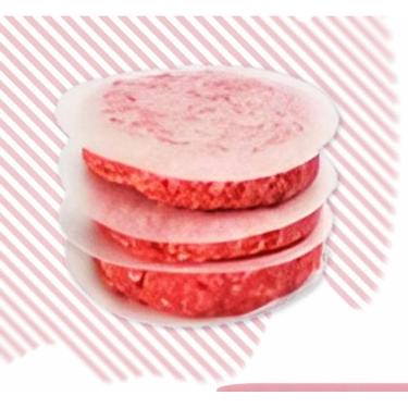 Imagem de Papel Manteiga Parafinado Separador Carne Hamburguer Cru